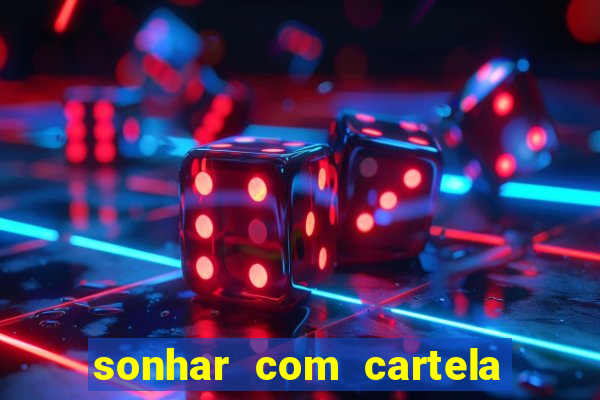 sonhar com cartela de bingo